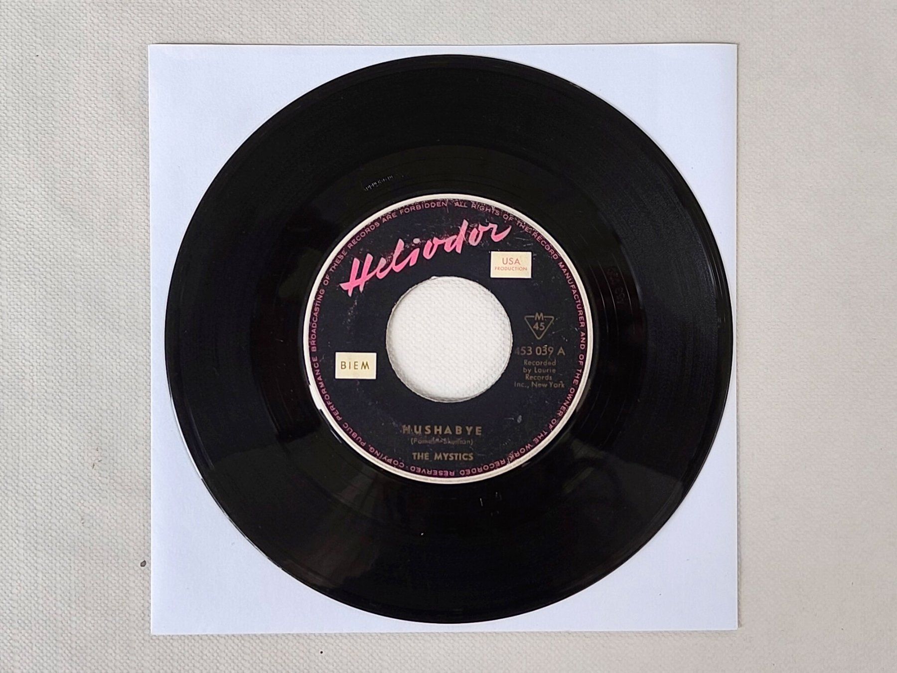 Schallplatten: 7" Single The Mystics: Hushabye – Gebraucht aus Hindelbank von iCardologe 2