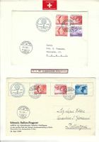 1939, LIECHTENSTEIN, 2 BRIEFE INT. BALLONWETTFLIEGEN ZÜRICH