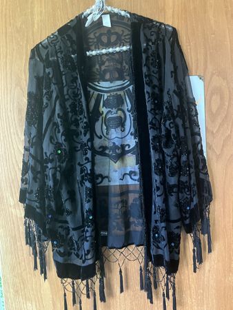 Vintage Seiden Jacke mit Pailetten