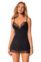 Negligé Sexy Obsessive Nachthemd &Tanga Schwarz, Gr. XS/S