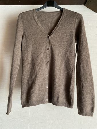 Gilet femme cachemire brun XS