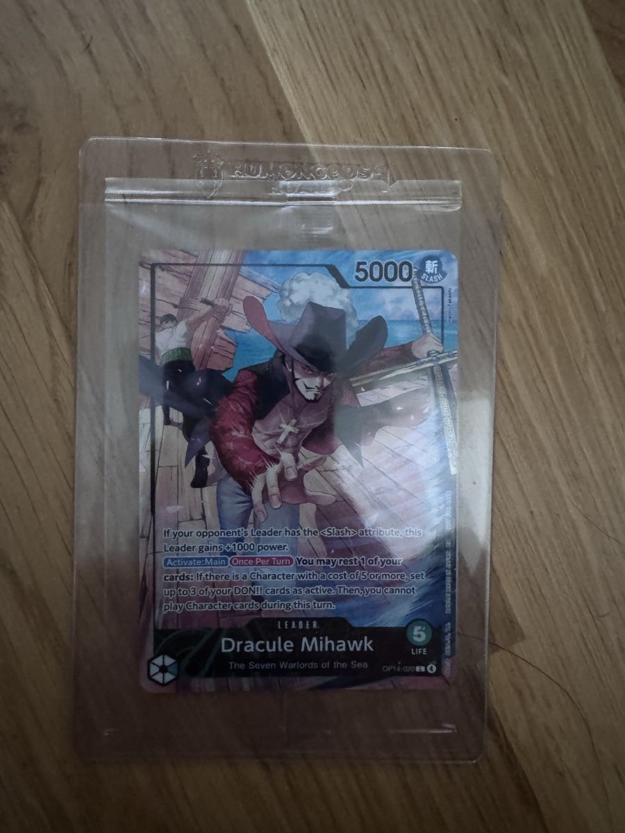 Cartoline: One Piece PSA Mihawk Leader Promo – Nuovo e nell'imballaggio originale da Zürich venduto da noah11122