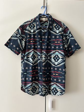 H&M Men's Shirt, Size M, Patterned Native American