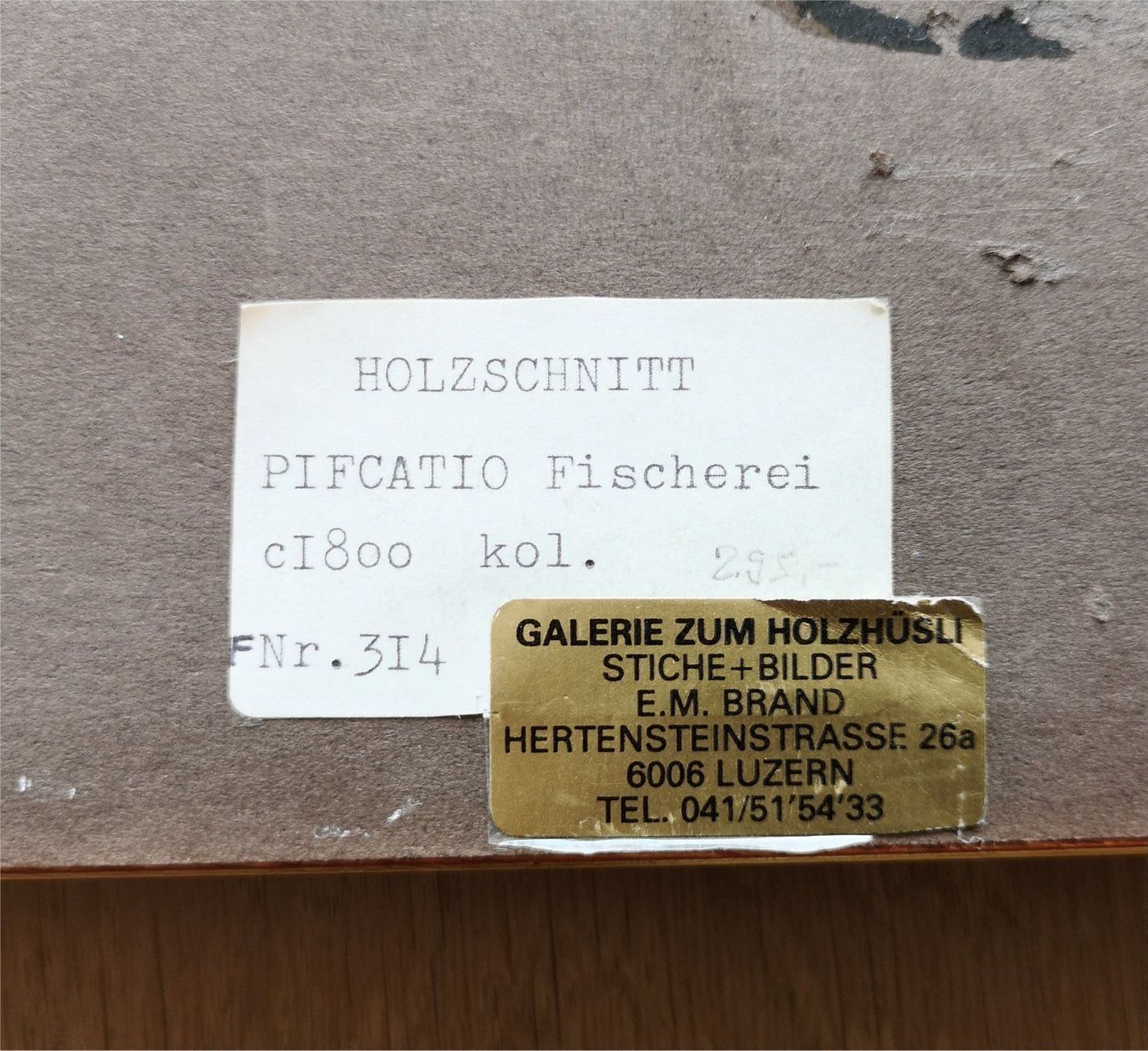 Xilografie: Holzschnitt koloriert Piscatio Fischerei – Usato da Rothenburg venduto da Transat2 2
