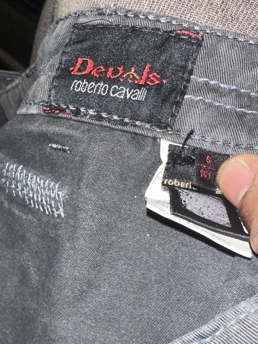 Roberto Cavalli Pantaloni: Roberto Cavalli Devils Grey Cotton Pants Sz. S – Usato da Genève venduto da ravehotline 4