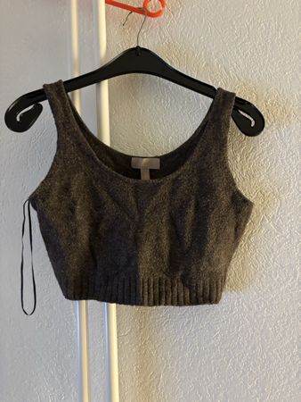 Strick Crop Top von H&M in braun Grösse S