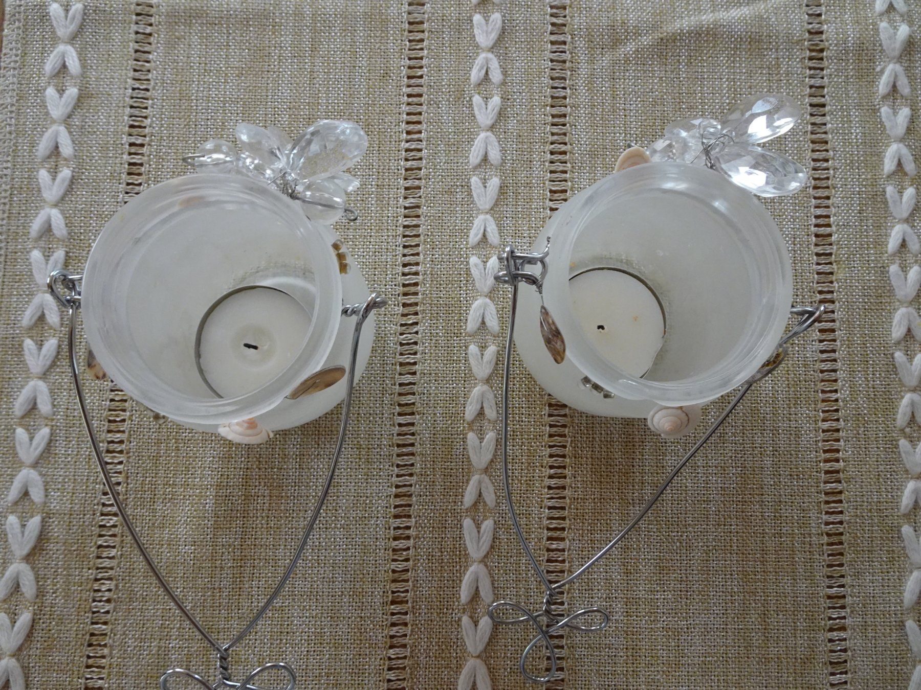Kerzenständer: 2 Stk. hübsche Windlichter 7,5 x 6 cm - 424192 – Gebraucht aus Küssnacht am Rigi von Kleinpreis-Shop 2