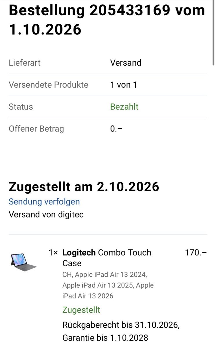 Apple Covers & Taschen: Logitech Combo Touch Case – Neu (gemäss Beschreibung) aus Burgdorf von Laur1nd 7