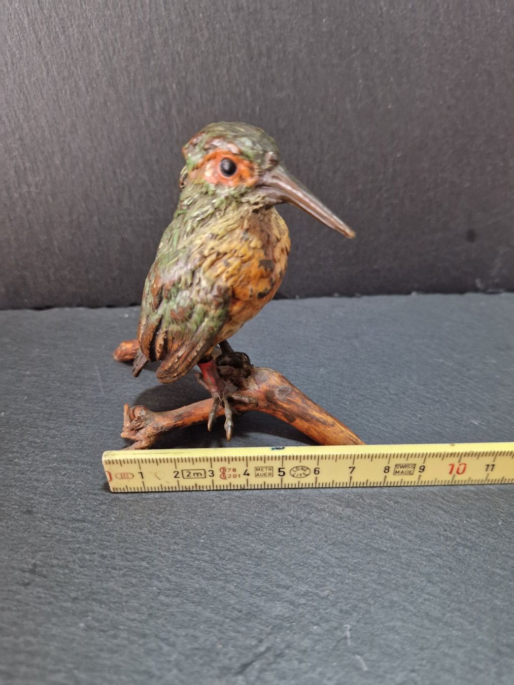 Figuren: Bemalte Bronze-Figur Eisvogel (Defekt) – Gebraucht aus Winterthur von Sadega 5