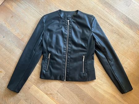 Kunstlederjacke von Armani Exchange schwarz