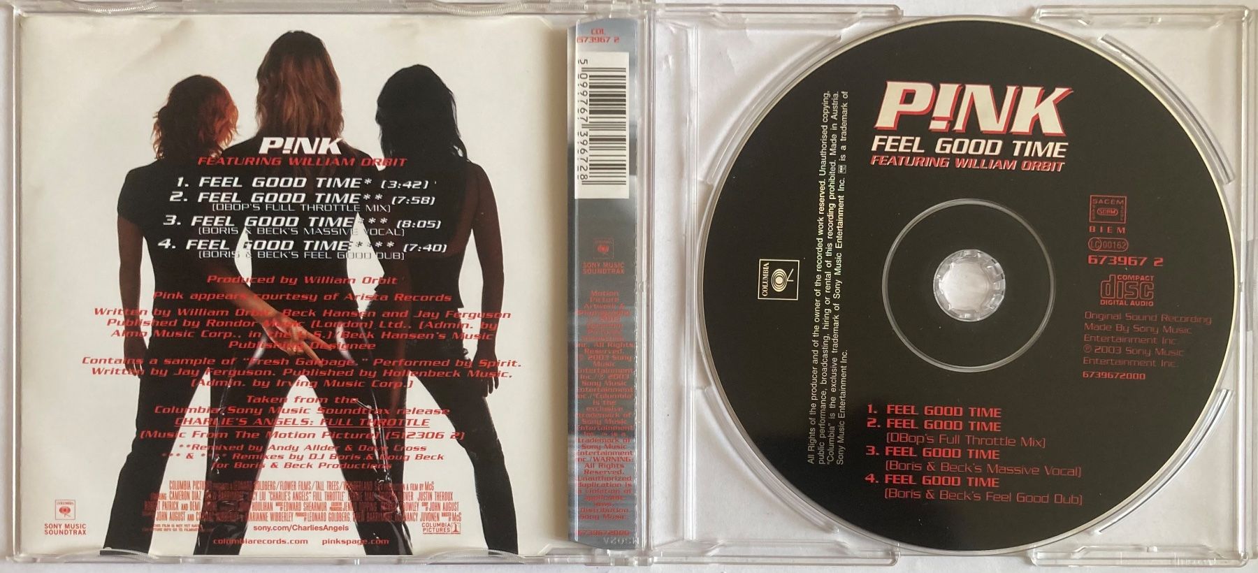 CD: P!NK FEATURING WILLIAM ORBIT - FEEL GOOD TIME – Usato da Poliez-Pittet venduto da Newtown-Records 1
