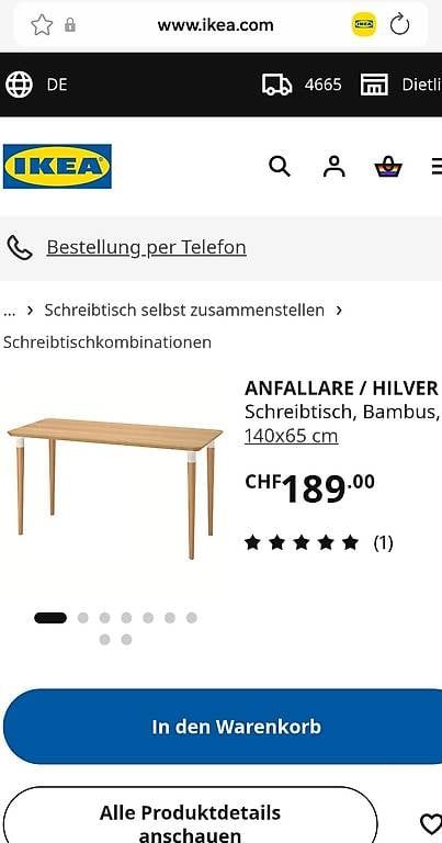 Ikea Scrivanie: Ikea Tisch Anfallare / Hilver 140x 65cm – Usato da Oftringen venduto da cingerella