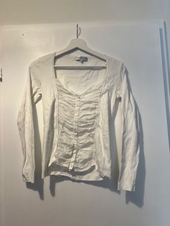 Romantische Anne Fontaine Bluse weiss
