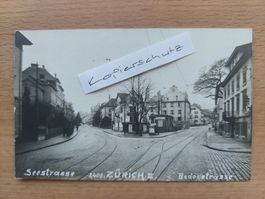 AK Echtfoto Zürich Seestrasse Bederstrasse Rarität!
