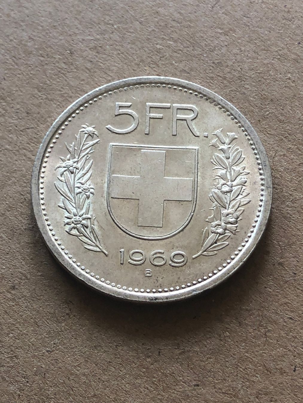 Tutti le monete: 5 Fr. 1969 – Usato da Schötz venduto da Odpa
