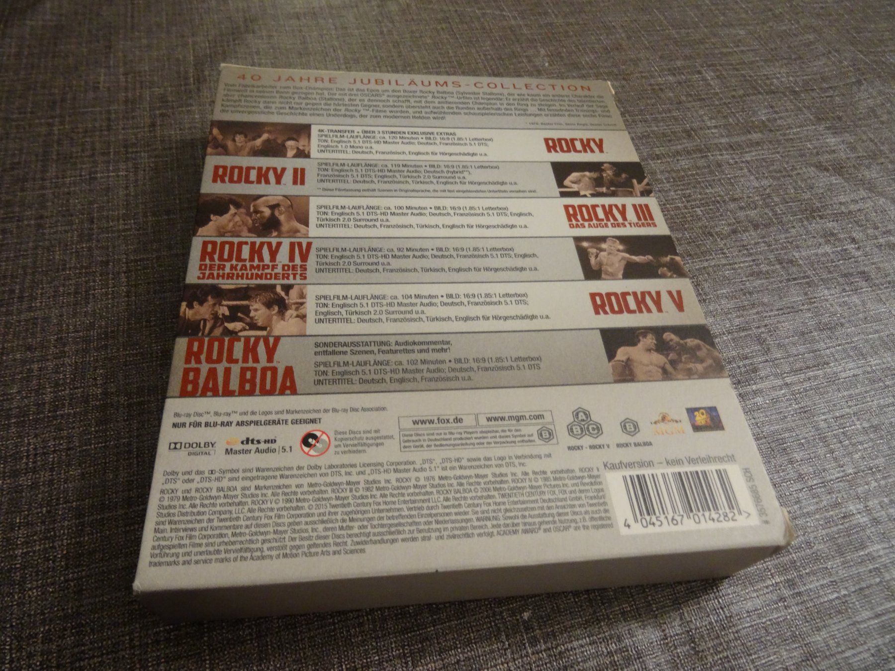 Alle DVDs: Rocky Jubiläums-Collection Blu-ray 6-Disc-Set – Gebraucht aus Olten von Disc-Verkauf 1