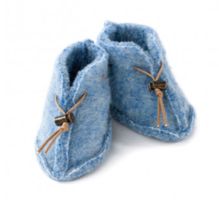 Schafwolle Babyfinkli 100 % Schafwolle 0-6 Monate Blau