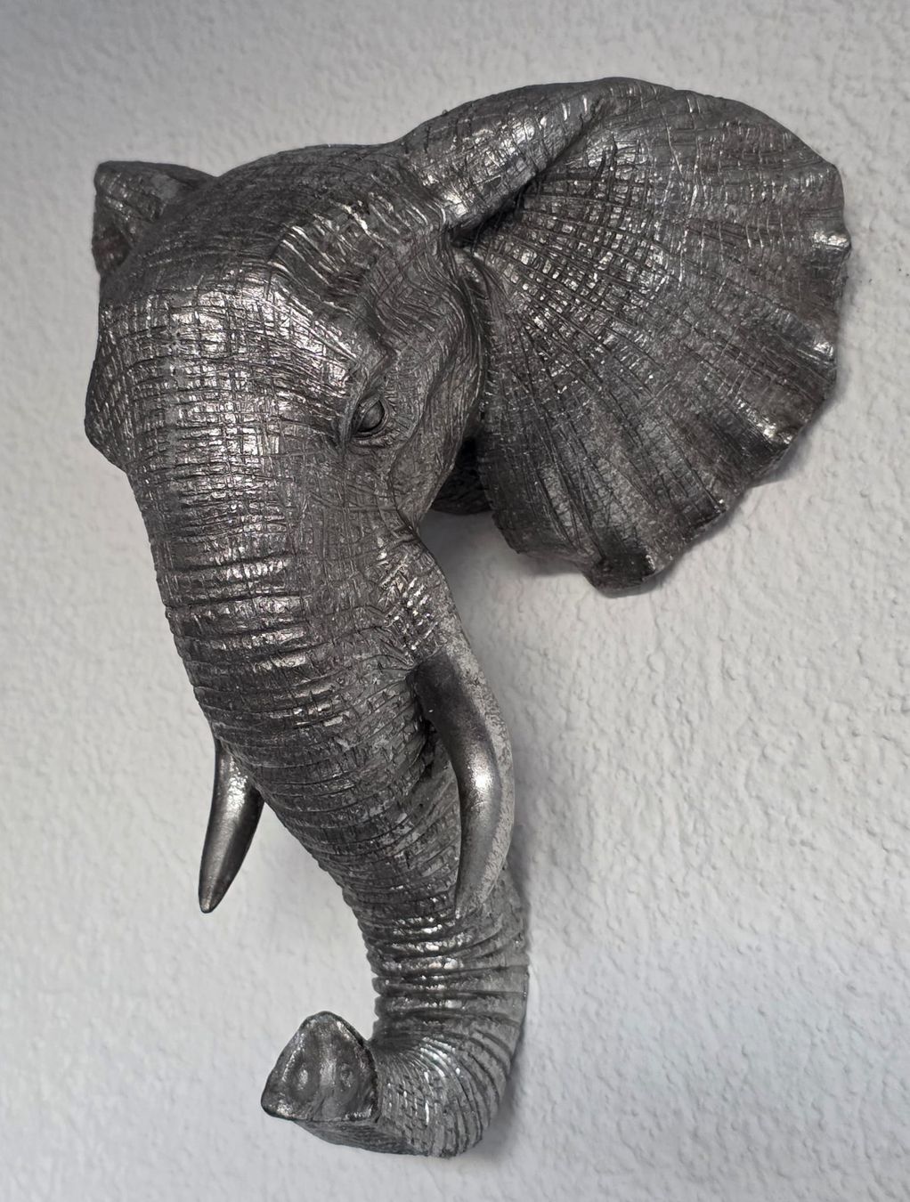 Tutte le decorazioni: Silberner Elefant Kopf Wanddeko – ein Hingucker! – Nuovo (secondo la descrizione) da Rheinsulz venduto da Dred 3