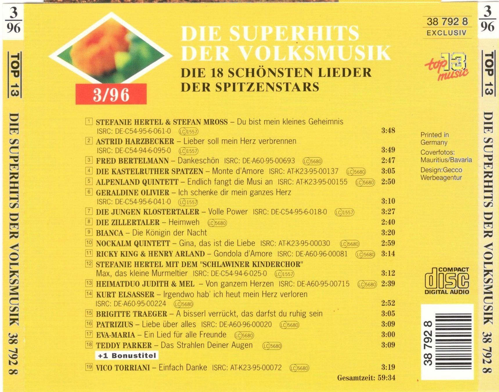 CD: Die Superhits Der Volksmusik CD – Usato da St. Margarethen TG venduto da ursk10 1