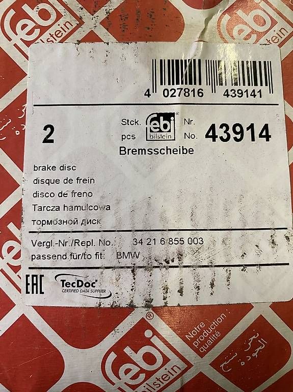 Toutes les pièces auto: Bremsscheiben BMW   – D'occasion à Schwarzenegg par K35 1