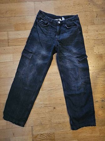 Baggy Jeans schwarz gefüttert Gr. 170