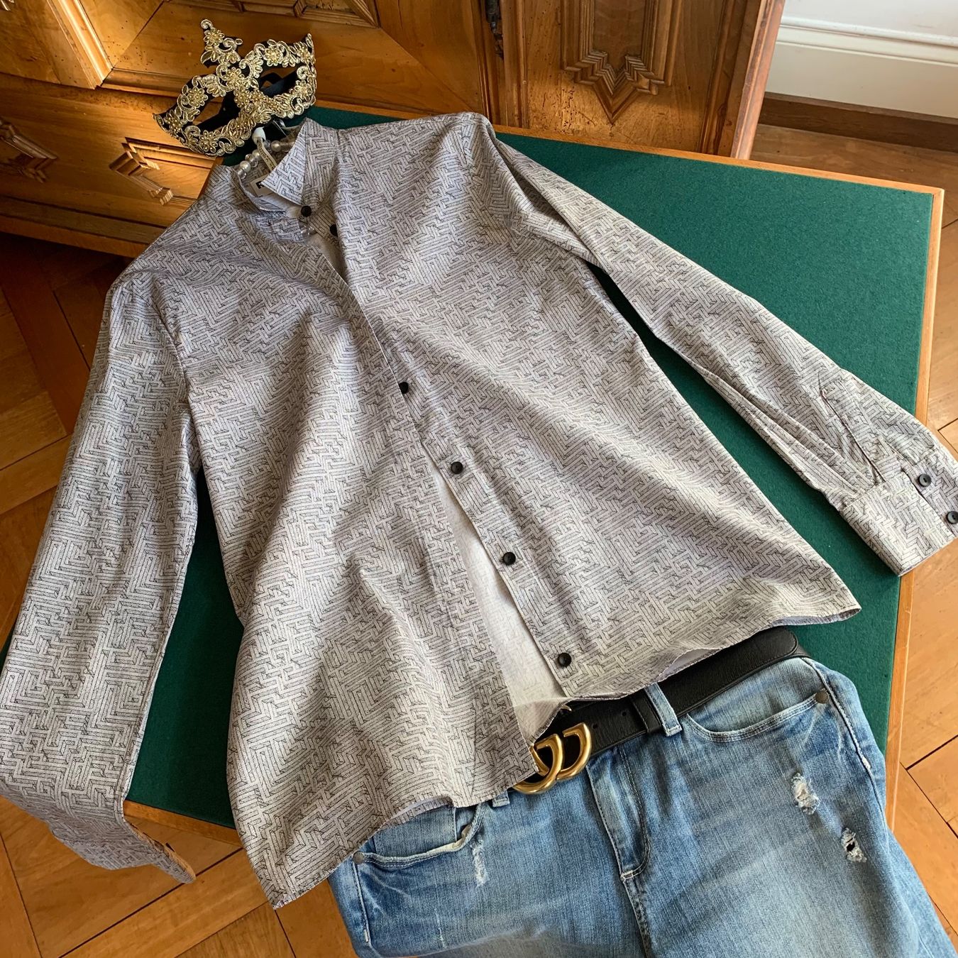 Camicie: RUMOR Labyrinth Hemd 100% Baumwolle Gr S Hemd – Usato da Interlaken venduto da Bona55 8
