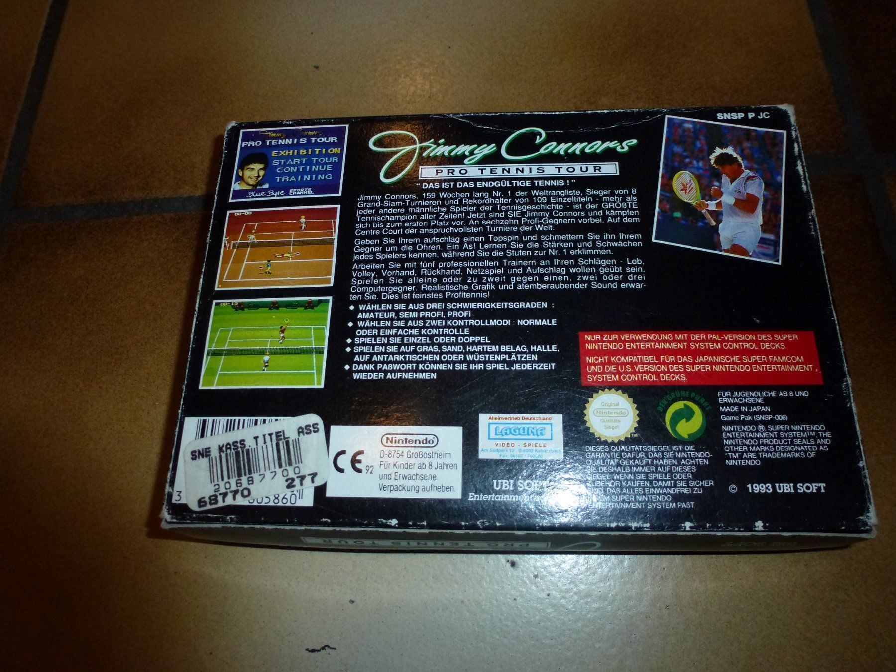 Nintendo Giochi: Jimmy Connors SNES NTSC OVP – Usato da Olten venduto da Disc-Ausverkauf 1