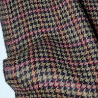 Merino Karo Pied de poule Elastan 2.50x1.45m  olive orange