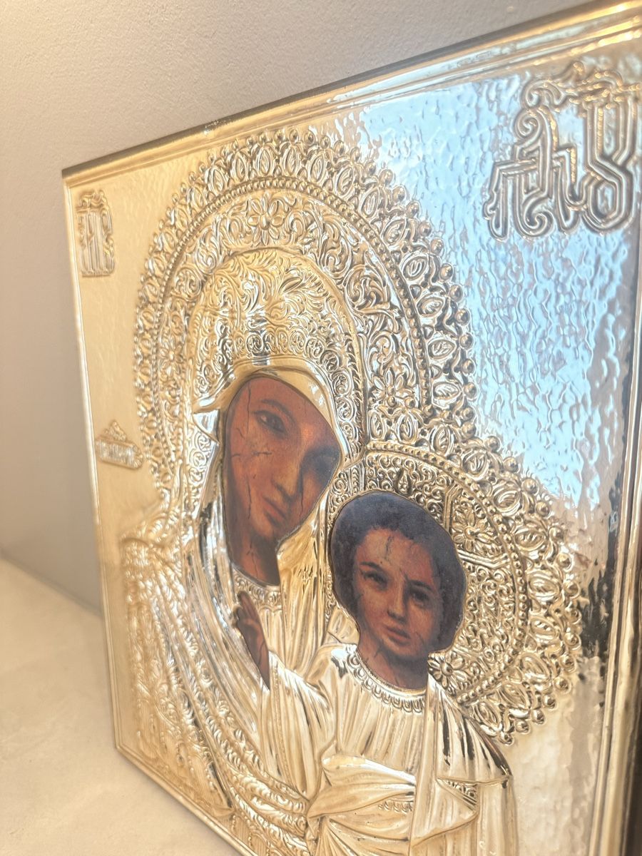 Skulpturen & Statuen: Ikone mit 925 Silber-Oklad – Neu (gemäss Beschreibung) aus Nebikon von Vanessa2003 1