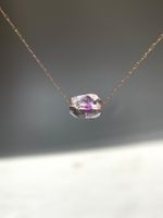 Super-Seven-Halskette Edelsteinkette Edelstahl 18k vergoldet