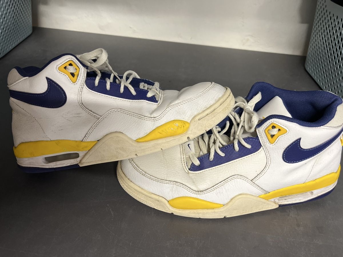 Jordan Scarpe da uomo: Nike Air Flight Mid Weiss/Gelb Grösse 45 – Usato da Aarau venduto da SCH_EV 6