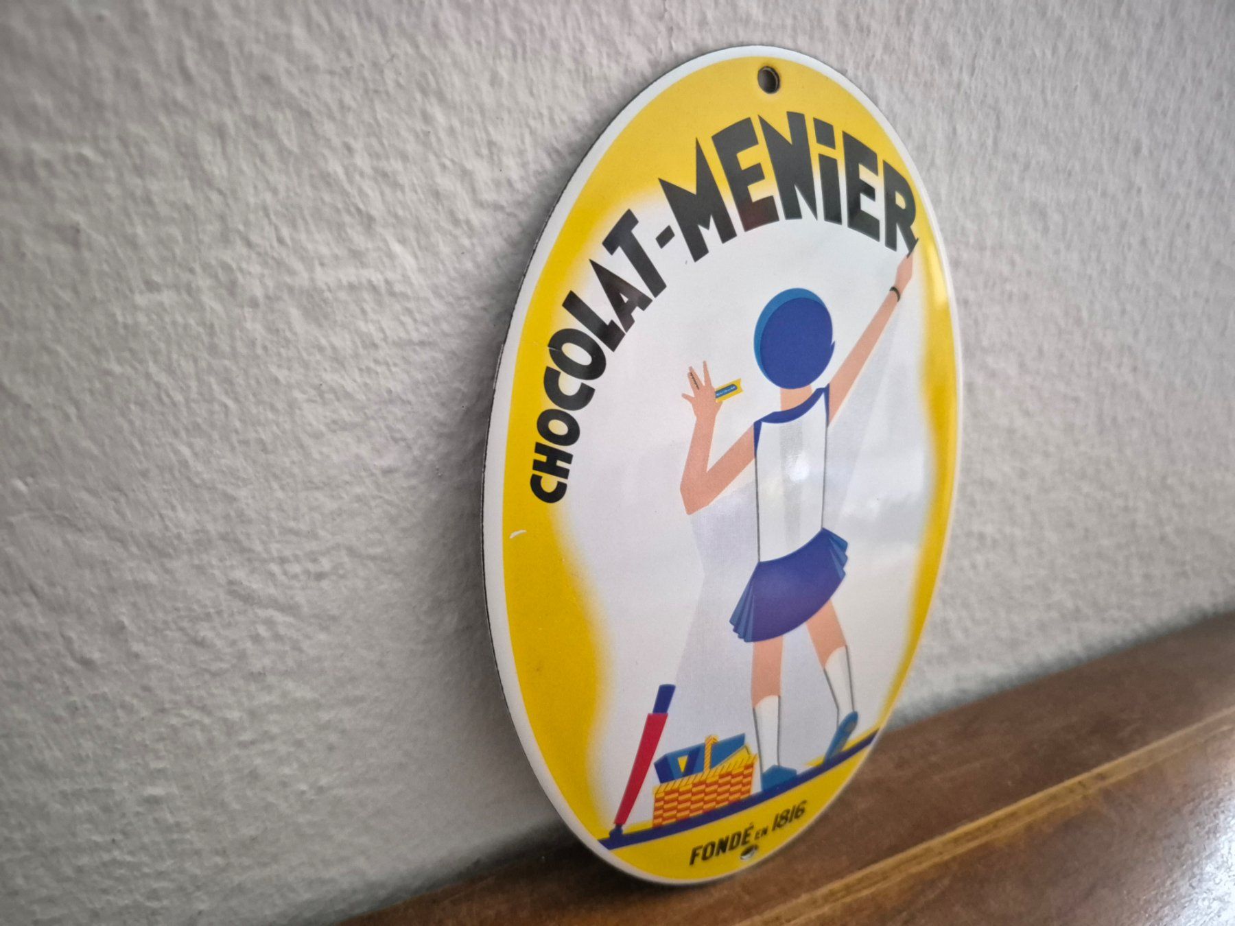 Insegne: Emailschild Chocolat Menier Logo Emaille Schild Schokolade – Nuovo (secondo la descrizione) da Schaffhausen venduto da pfanis09 5