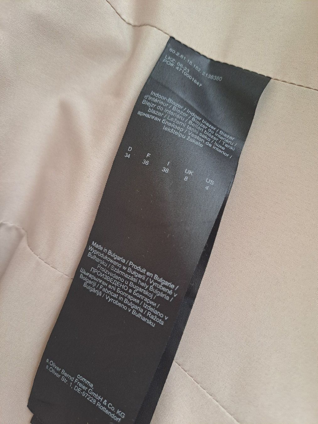 Comma Giacche: Blazer Comma beige 34 – Usato da Volketswil venduto da ronbons 6