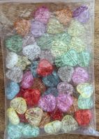 Acryl Bastelperlen Herzen Frosted, Ca 50 Stück