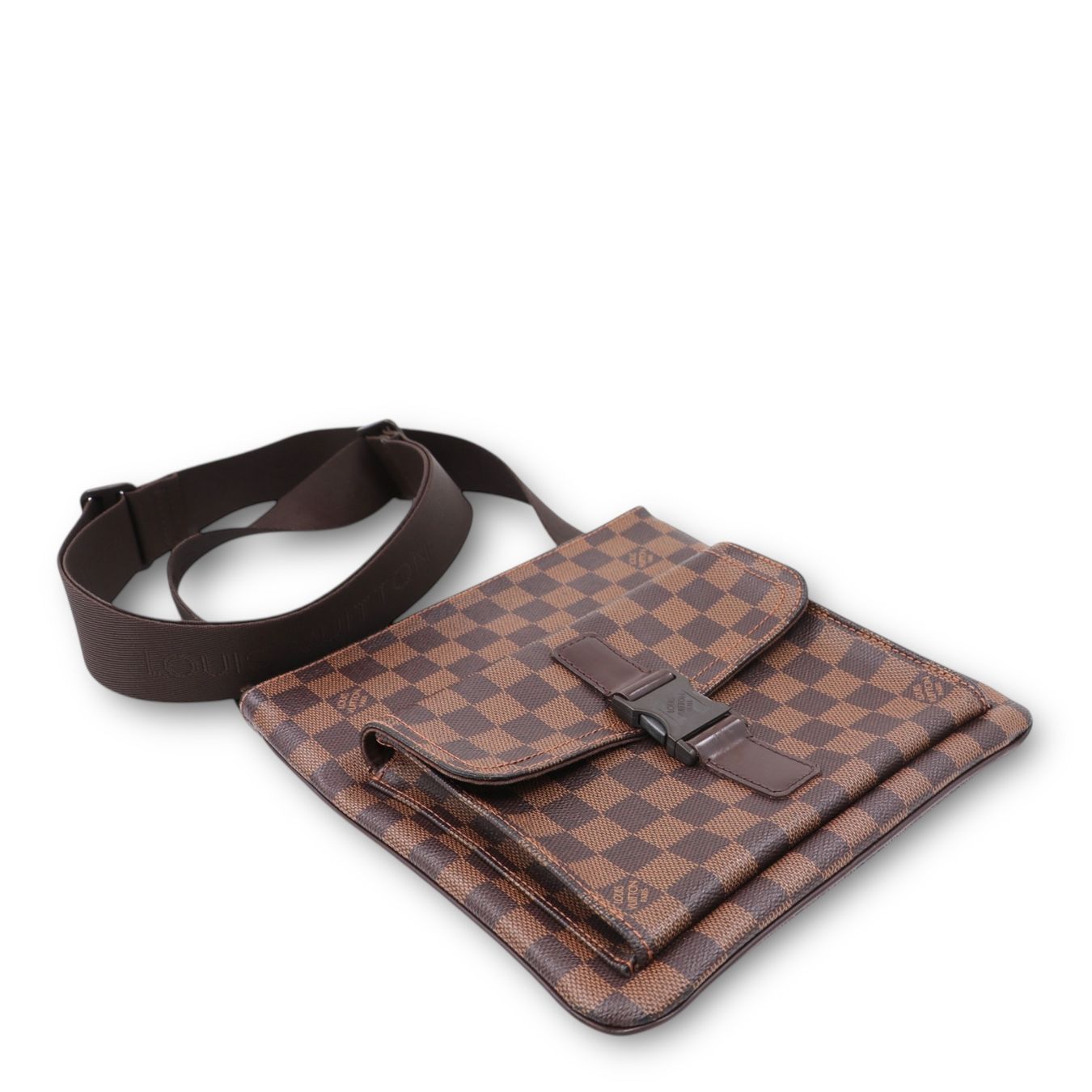 Louis Vuitton Borse: Louis Vuitton Pochette Melville Damier ebène – Usato da Binningen venduto da Designerlabels 6