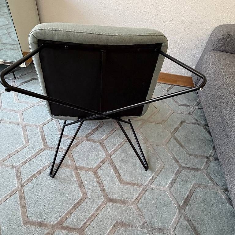 La Redoute Poltrone: Fauteuil vert-gris dans le style rétro – Usato da Carouge GE venduto da Ikle00 2