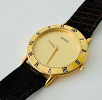 GUCCI Quartz 33 mm plaquée or, 100% originale, pile neuve