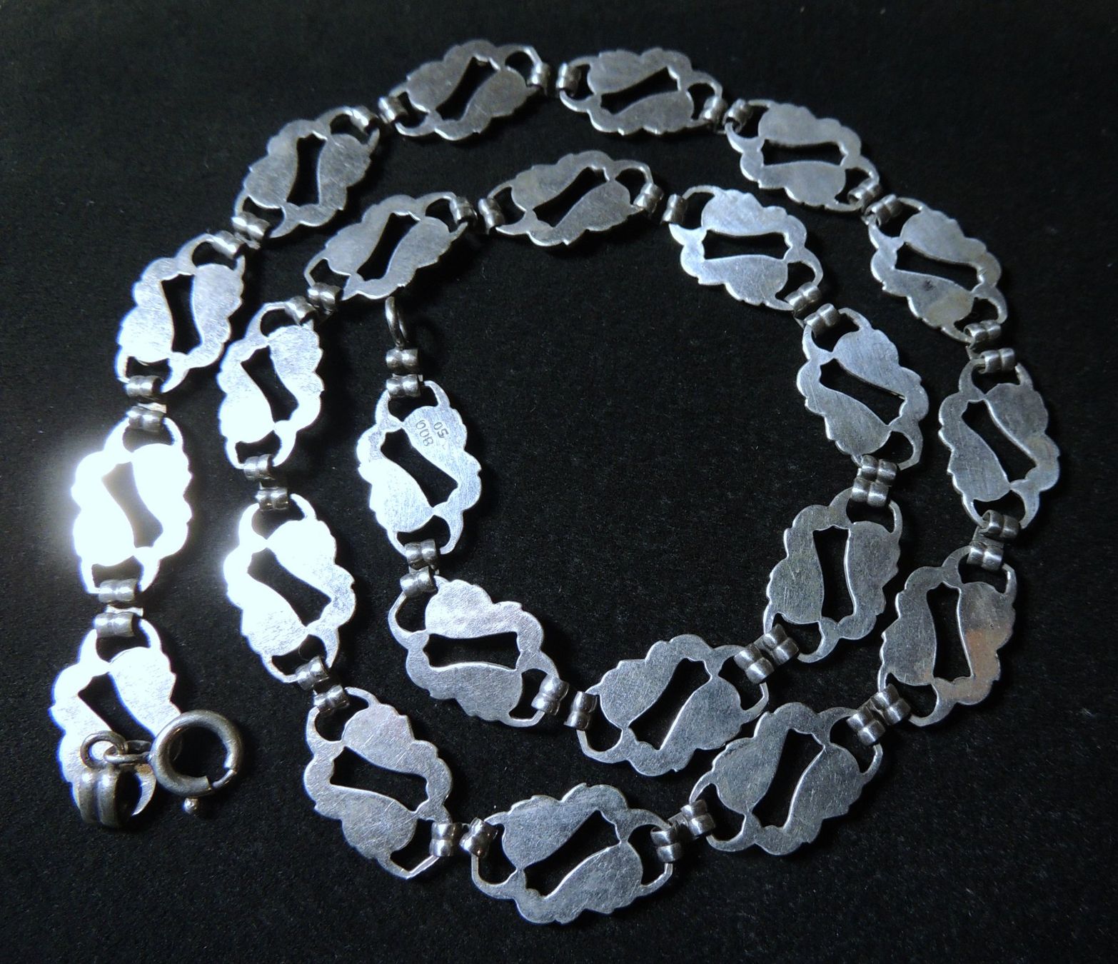 Catenine: Klassische Silber 800 Halskette Jugendstil – Usato da Waldenburg venduto da schaller707 3