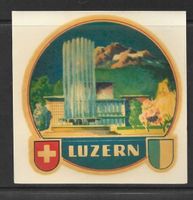 Alter Kofferaufkleber Luzern