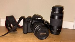 Canon EOS 250D Spiegelreflexkamera mit 2 Objektiven