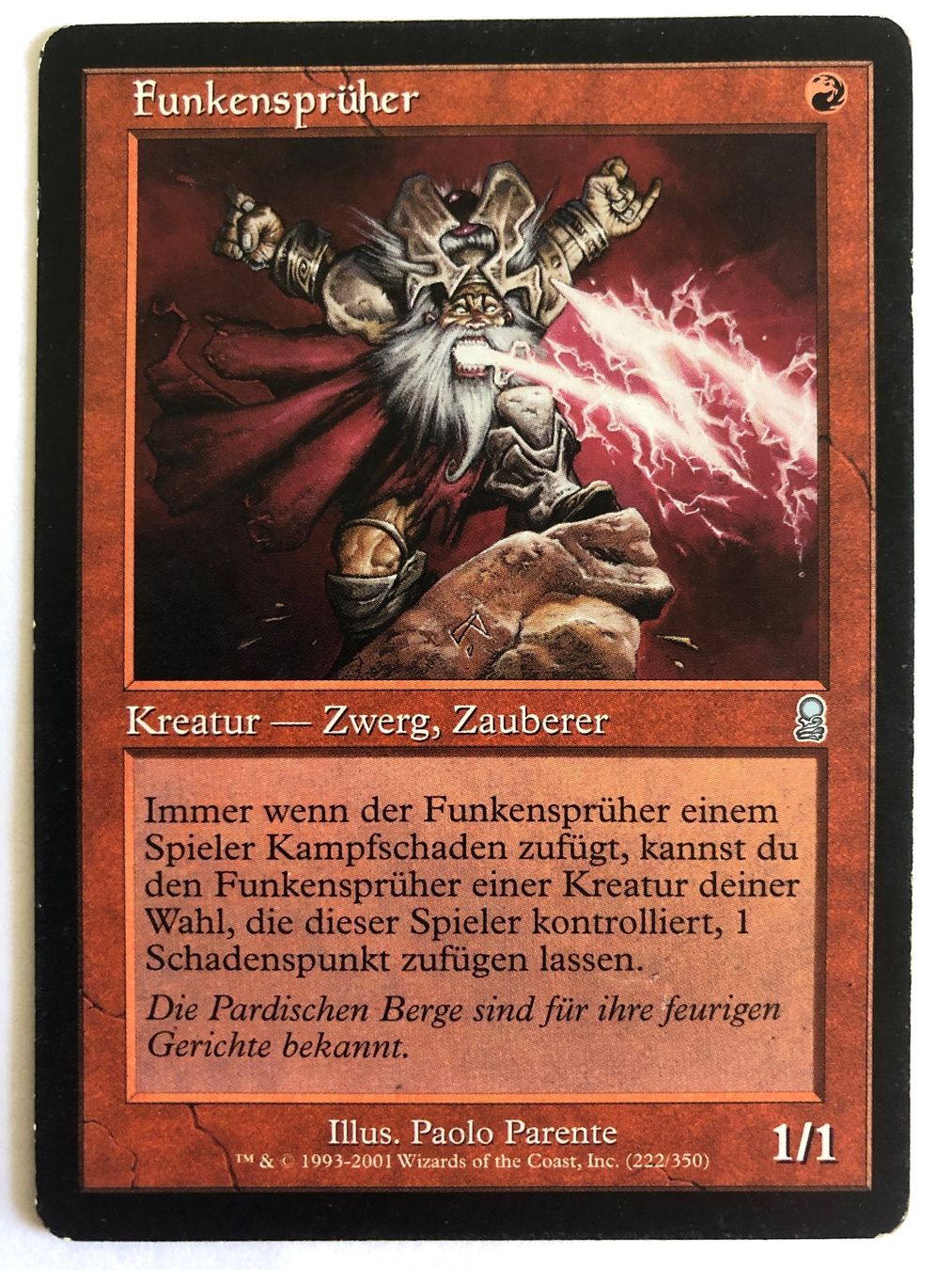 Magic The Gathering Carte collezionabili: MTG - Funkensprüher – Usato da Basel venduto da Melchior5