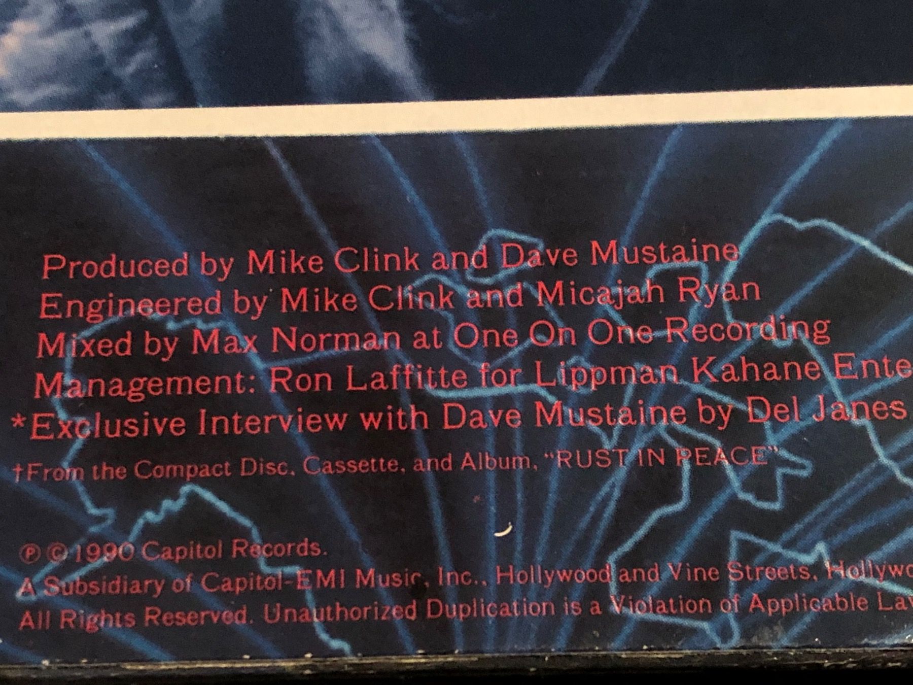 Schallplatten: Megadeth. Maxi 45 Rpm. 1990. Holy Wars – Gebraucht aus Faulensee von Mizuno06 4