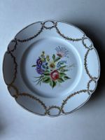 Grosser Porzellanteller / Platte mit Blumenmotiv