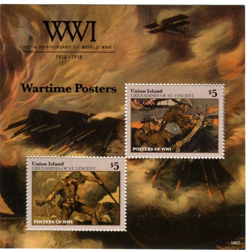 Alle Briefmarken: Block "1 Weltkrieg". St. Vincent – Neu und originalverpackt aus Basel von Butsch5