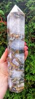 Grosser Moosachat Obelisk 29cm 1.37kg