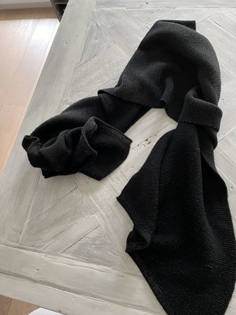 Schwarzer Glitzer Schal, Winter-Accessoire