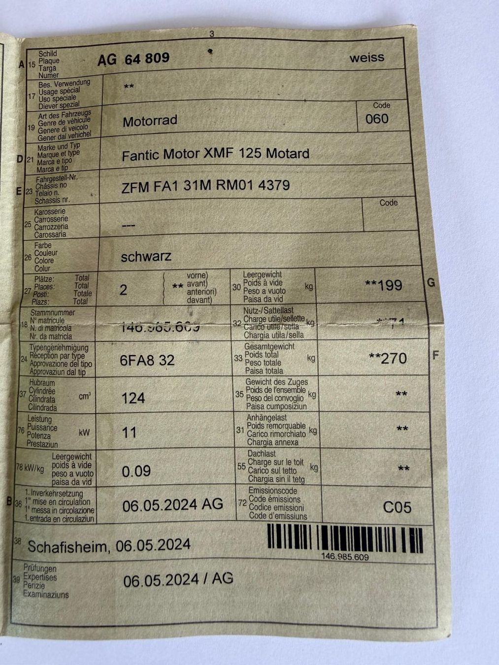 Fantic Altro: Fantic Motor XMF 125  – Usato da Unterentfelden venduto da Jaguarxk8 5