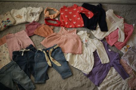 Babykleiderpaket Mädchen 30-teilig Herbst/Winter, Gr. 62/68
