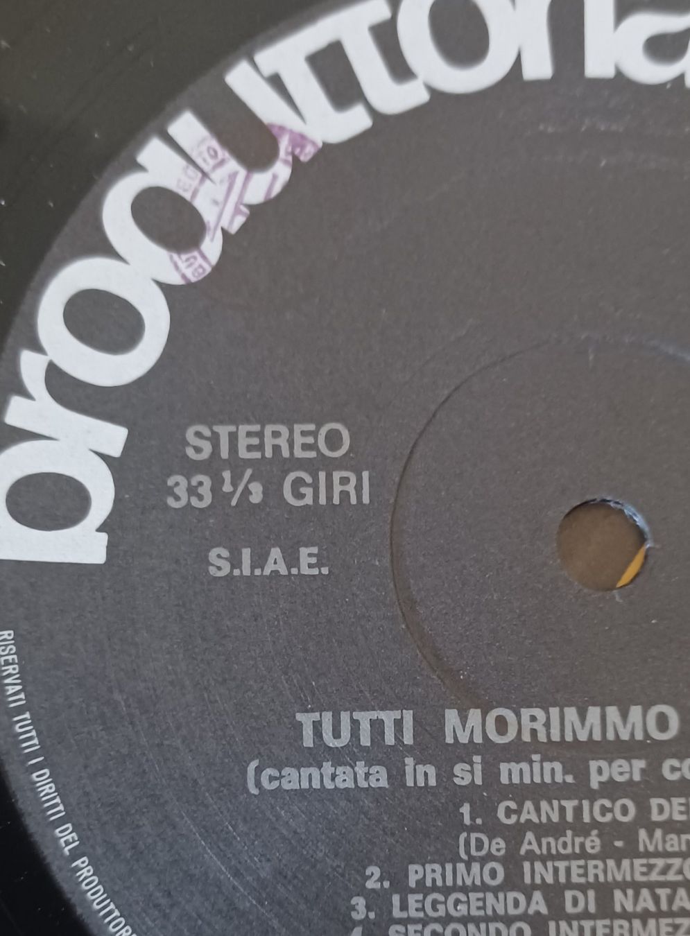 Dischi in vinile: FABRIZIO DE ANDRE' - tutti morimmo a stento 1971 RE  Chanson – Usato da Hägendorf venduto da Plattenhardt 6