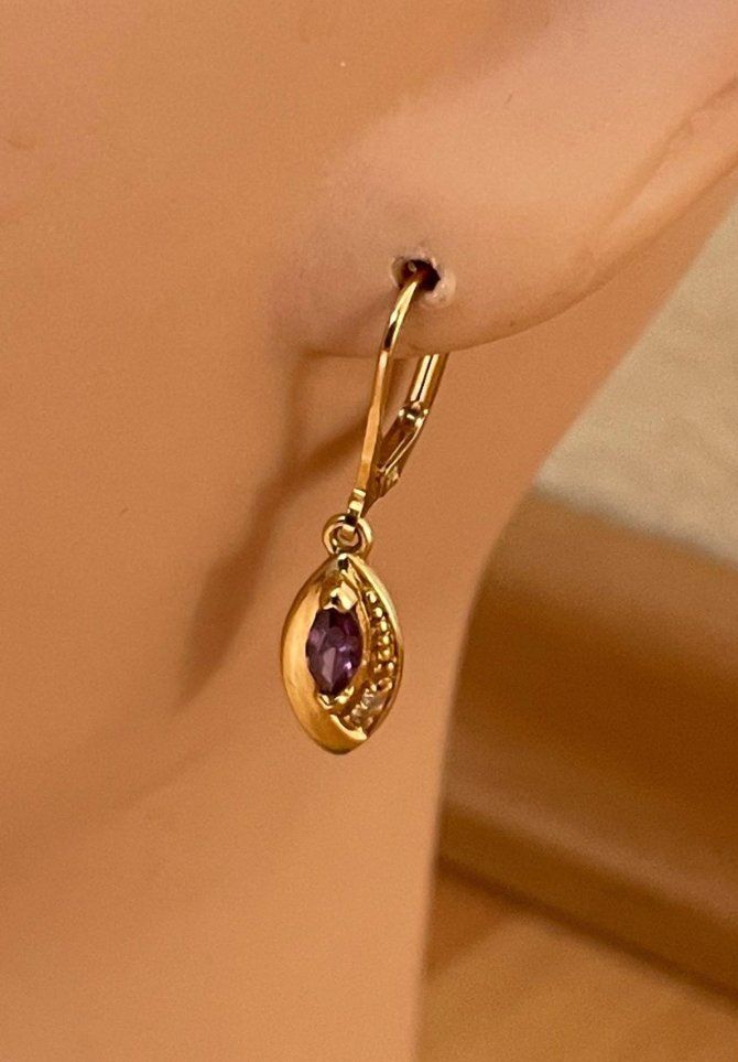 Orecchini pendenti & Orecchini a lobo: Ohrhänger mit Amethysten – Usato da Matten b. Interlaken venduto da kero71